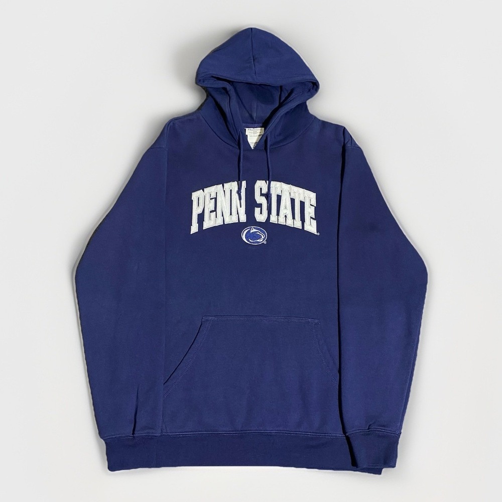 Penn State Nittany Lions Hoodie Sweatshirt Mens Medium Blue Pullover PSU Jacket